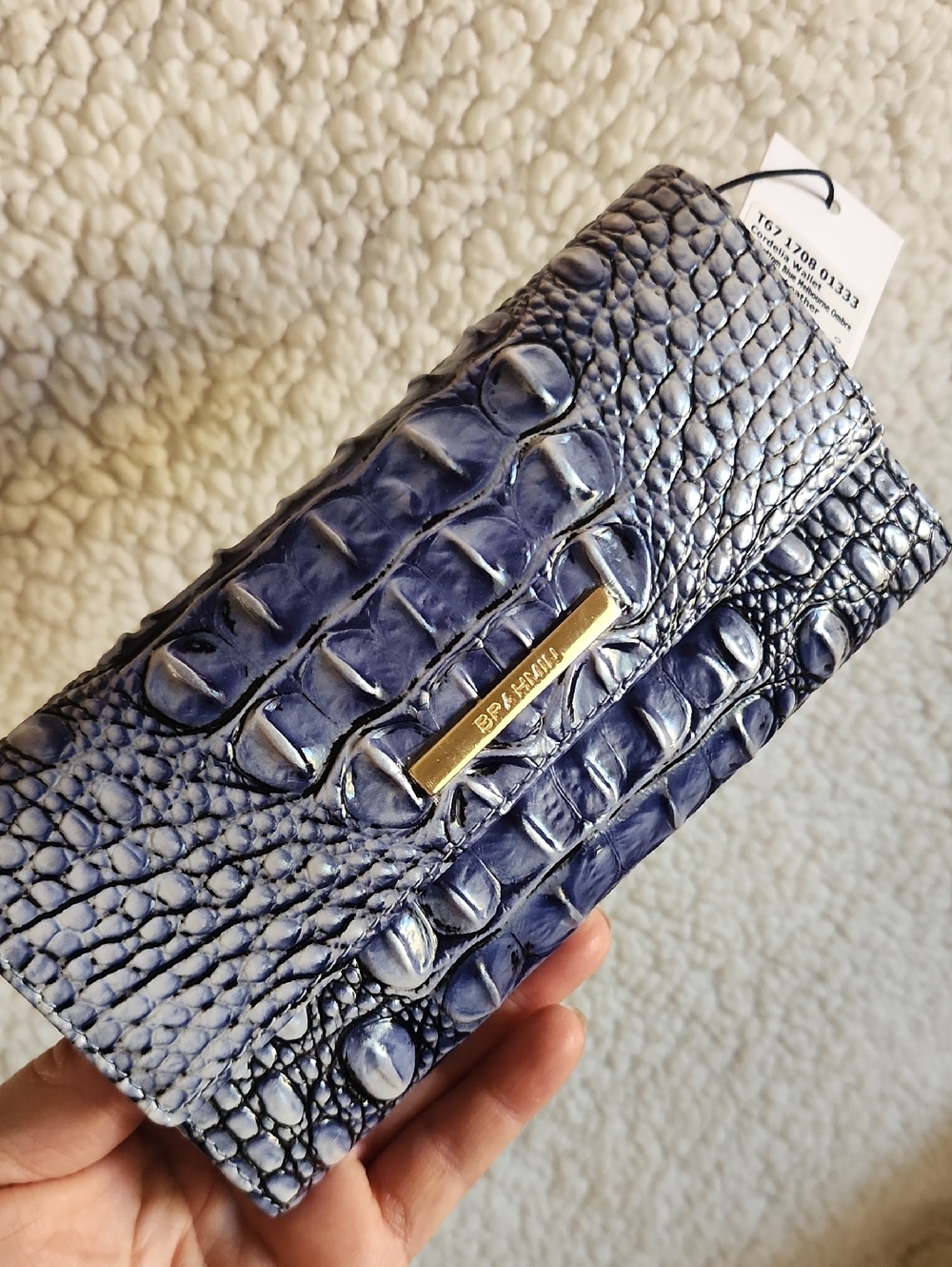 Brahmin Cordelia BELLBOTTOM Blue Wallet
